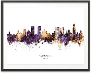 Syracuse New York Skyline art print poster, unframed -15666