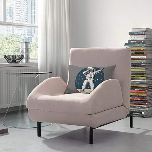 Miniatura 3 de AOYEGO Funda de almohada espacial de 12 x 20 pulgadas, divertida funda de almohada rectangular de algodón y lino de algodón para el hogar, diseño de