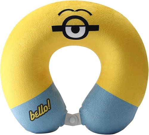 MINISO Minions - Almohada de viaje, súper suave y creativa de espuma viscoelástica de dibujos animados, colección Minions para viajes y hogar