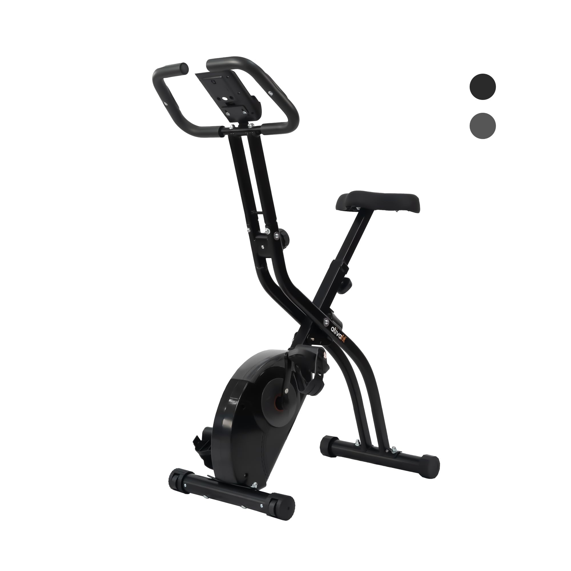 ATIVAFIT Folding Exercise Bike with 16-Level Magnetic Resistance