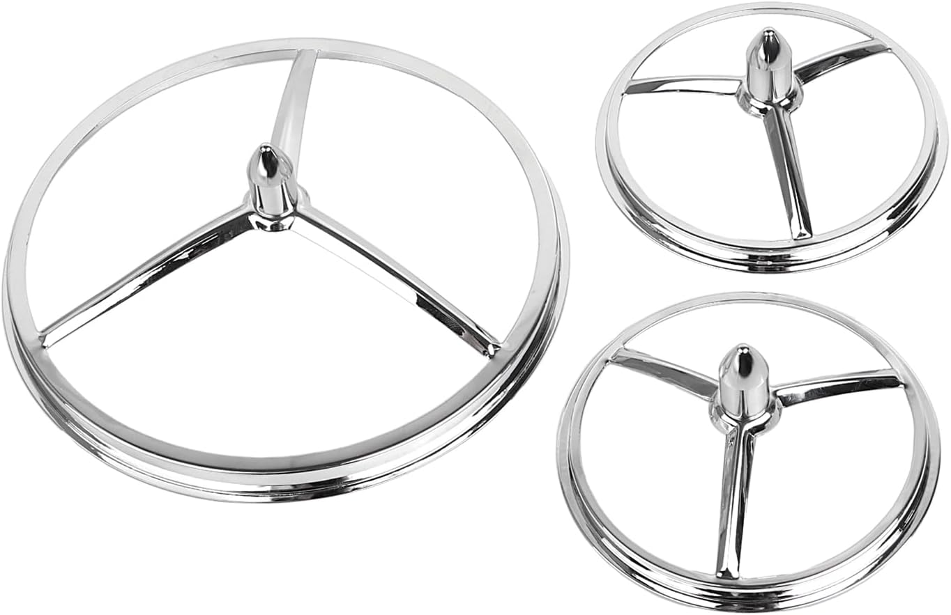 Chrome 7" Headlight Headlamp Trim Ring & 4-1/2" Spotlamp Fog Light Trim Covers for Harley Touring Electra Glide Street Glide Road King Tri Glide