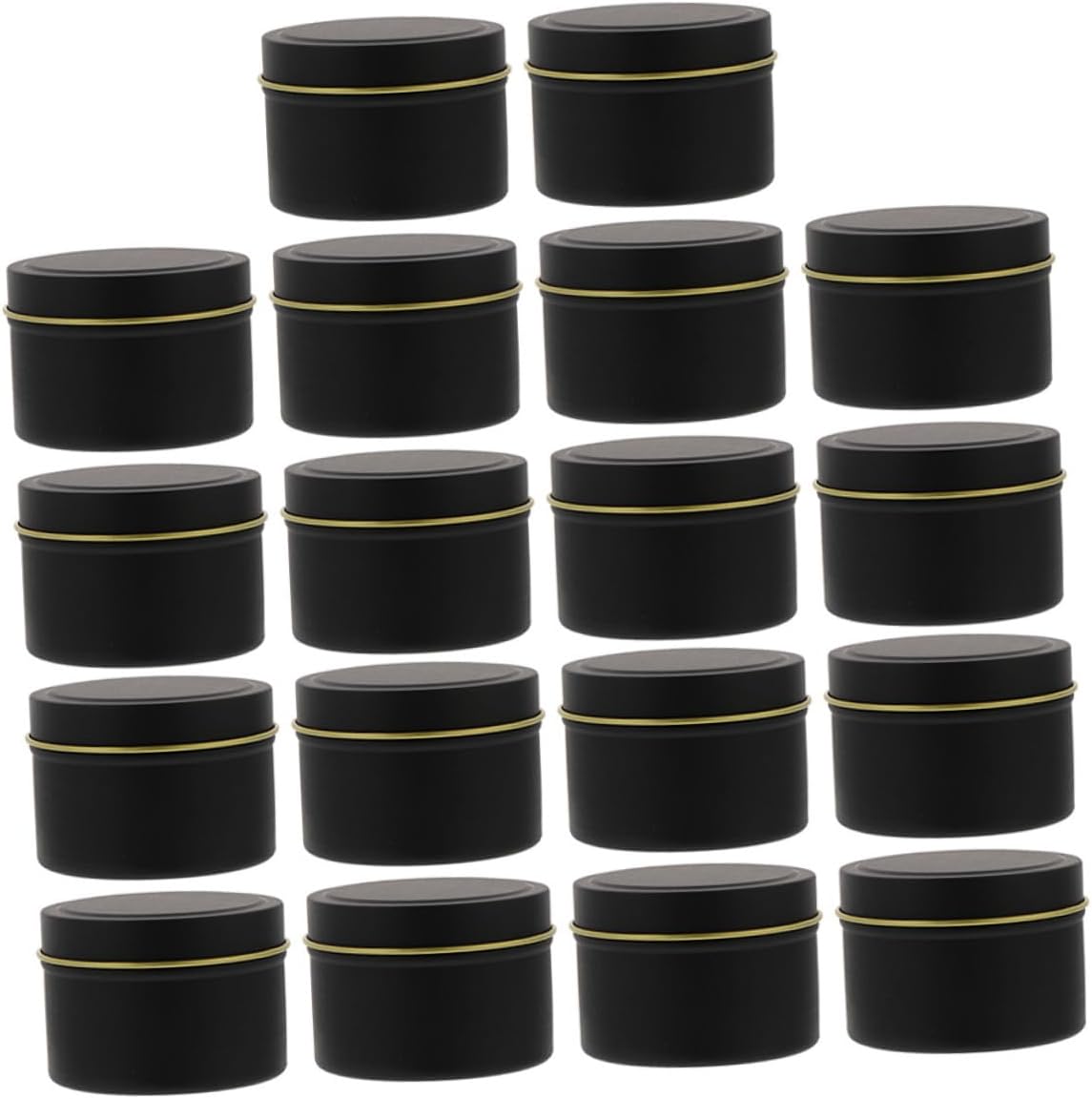 Mikinona 18pcs Tinplate Candle Cans Scented Candle Storage Tin Jar Lids Tea Canister Storage Can