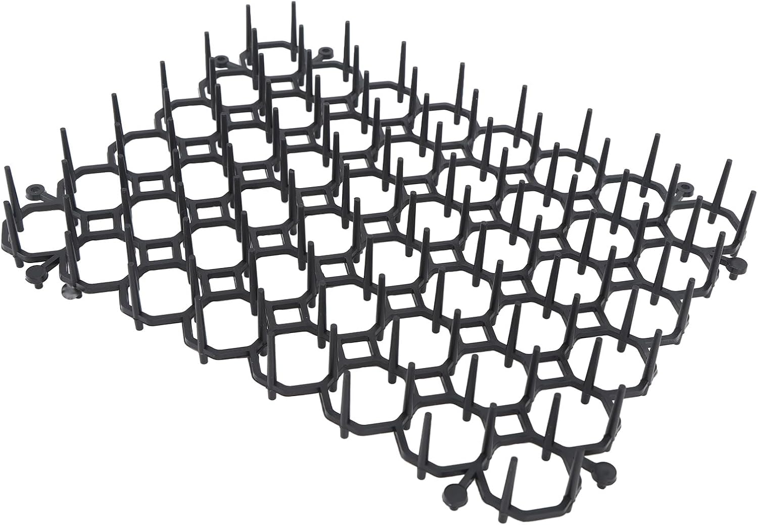 12Pcs Cat Deterrent Mat, Anti Cat Dog Network with Plastic Spikes, Indoor Outdoor Training Mat for Keeping Away Cats Dogs, Protecting Plants Furniture and Cars