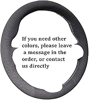 Vista 4 de Steering Wheel Cover for Buick Sailfor Opel Astra G H for Opel Zafira A Car Steering Wheel Cover Customized Black Genuine Leather Braid Car