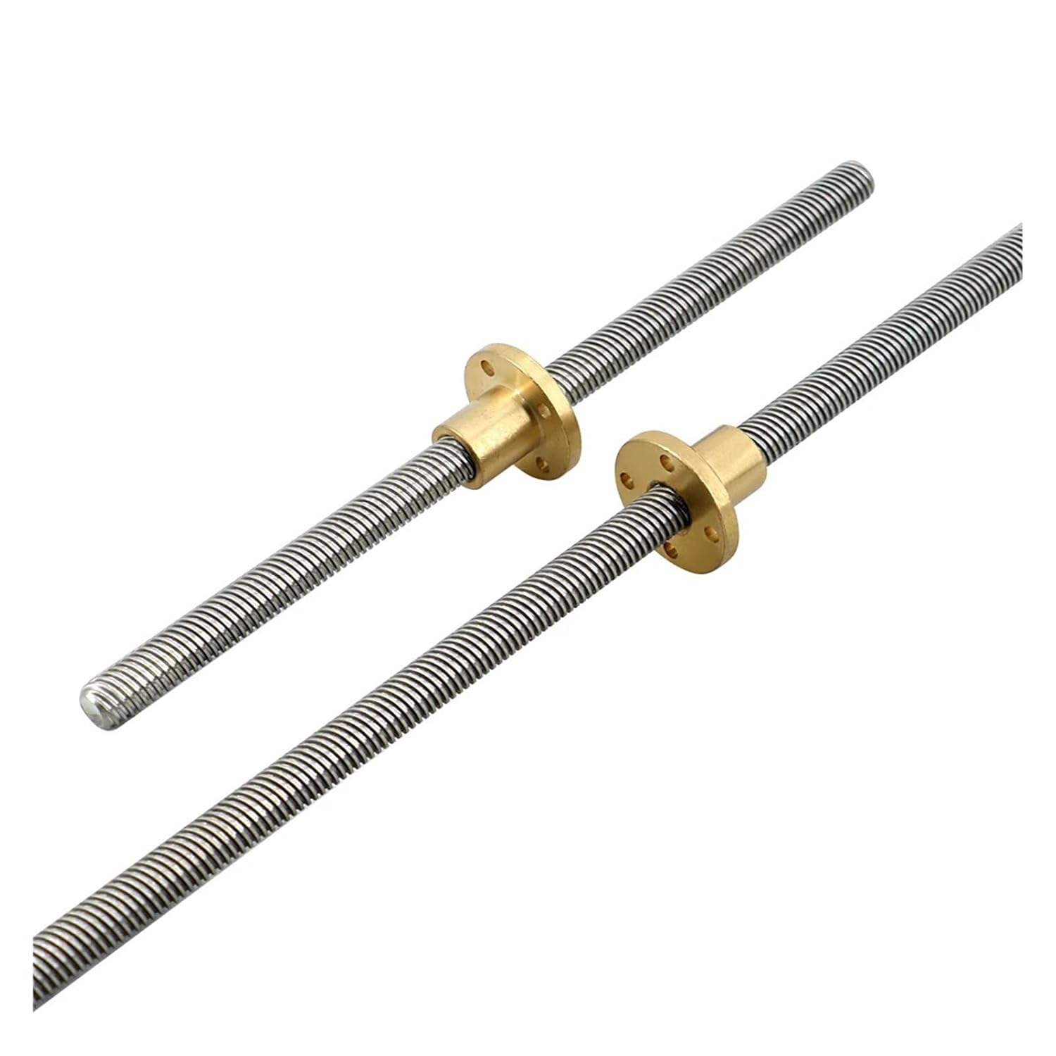 Ball Screw, Linear Motion Ball Screw Trapezoidal Rod T10 Lead Screw 10mm Diameter Pitch 2mm Lead 8mm with Brass Nut Length 100mm-1000mm(700mm)