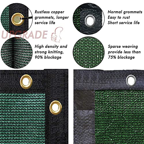 UPGRADE Privacy Screen Fence 5' x 50' Commercial Shade Cover with Brass Grommets Heavy Duty Perfect for Outdoor Back Yard-Dark Green, Customizable by UPGRADE - Used condition - Image 5