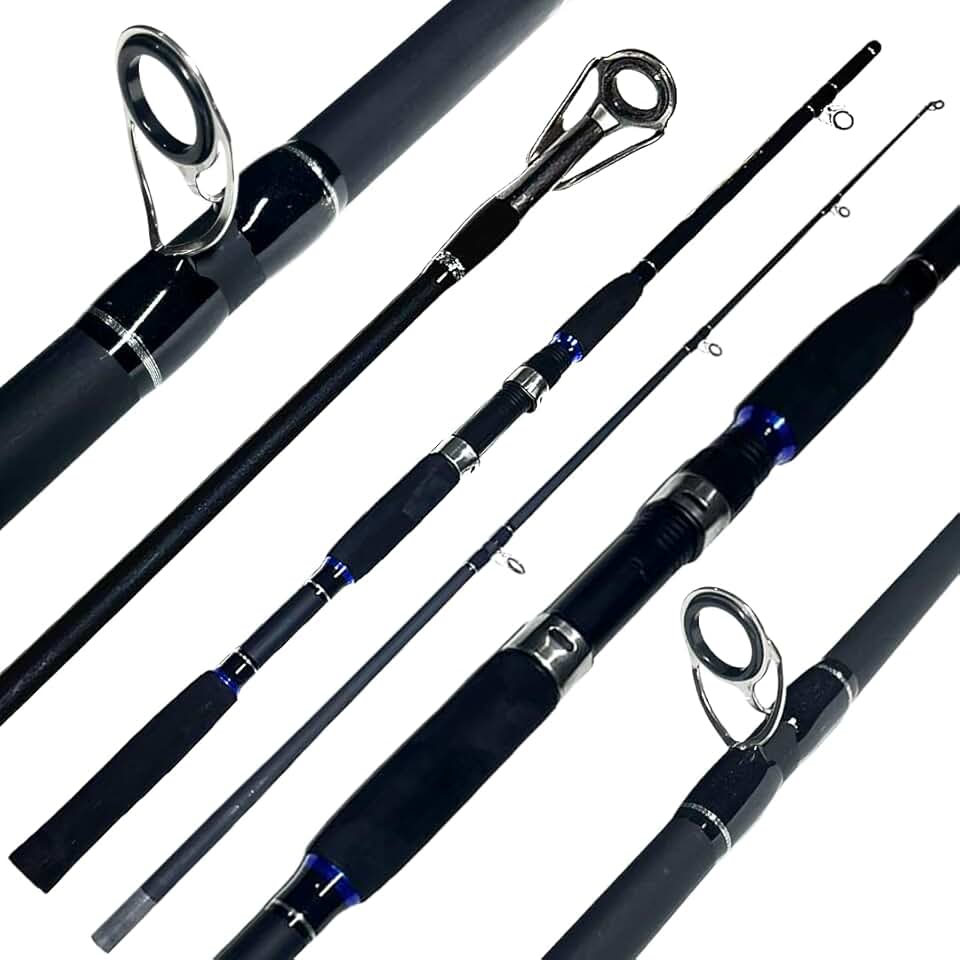 VARA DE PESCA PESCARIA PARA MOLINETE ENJOYLURE - 1.80M EM CARBONO - 15-60LB - 2 PARTES - PESCA PESADA - PEIXES ATE 35KG - PEIXE DE COURO - REFORÇADA - OTIMO CUSTO BENEFICIO