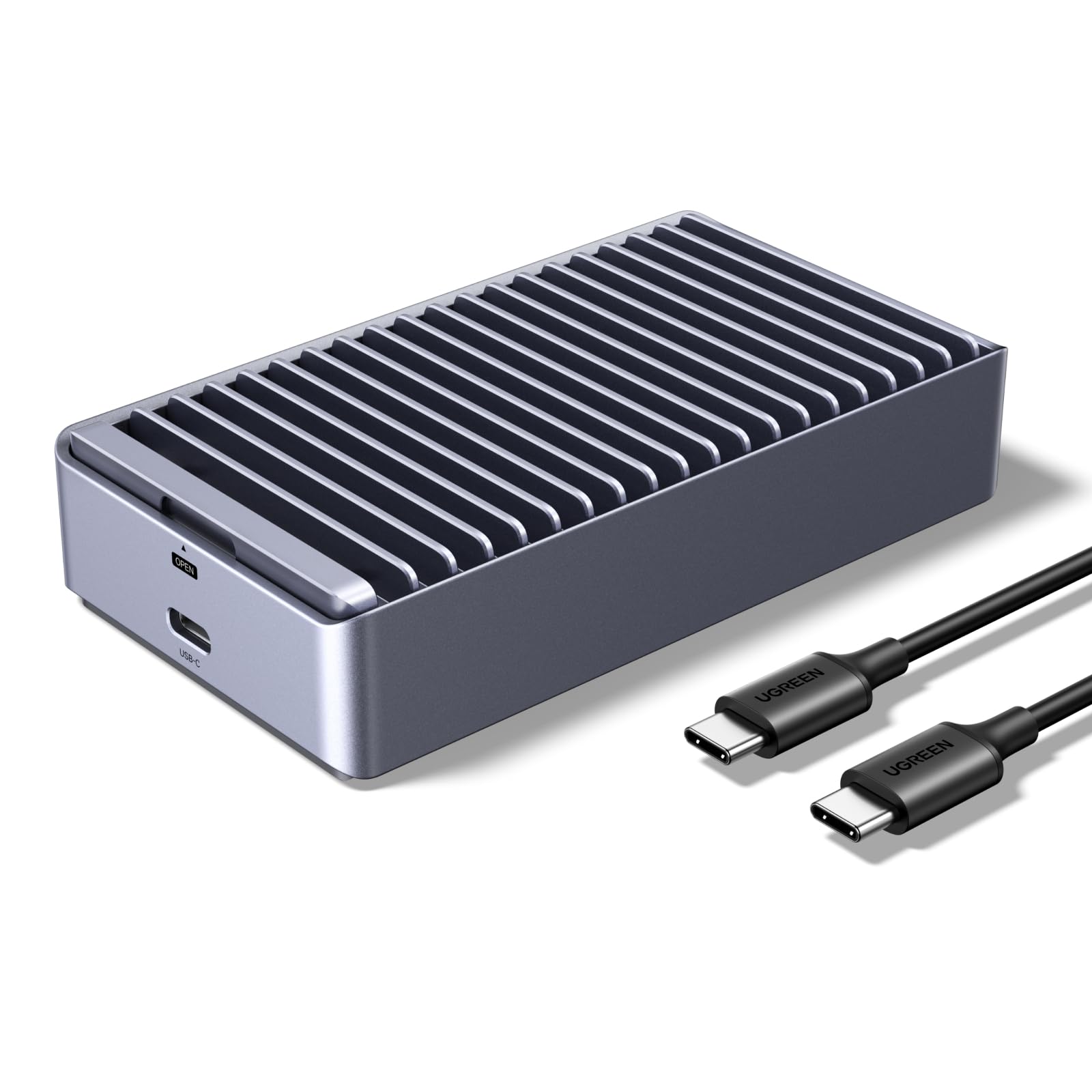 UGREEN Case Esterno per SSD M2 NVMe da 40Gbps, Enclosure USB 4 Compatibile con Thunderbolt 4/3 per Disco Rigido in Alluminio per Mac OS/Windows/Linux