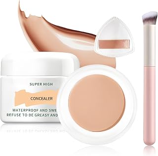 Under Eye Concealer for Dark Circles,Pro Color Correcting Concealer Full Coverage,Color Corrector for Dark Circles,corrector de ojeras,Waterproof Under Eye Brightener (01 Ivory)