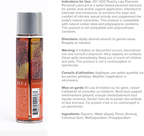 Miniatura 20 de JO H2O - Lubricante personal comestible a base de agua para sexo oral y parejas, sin azúcar, 2 onzas líquidas