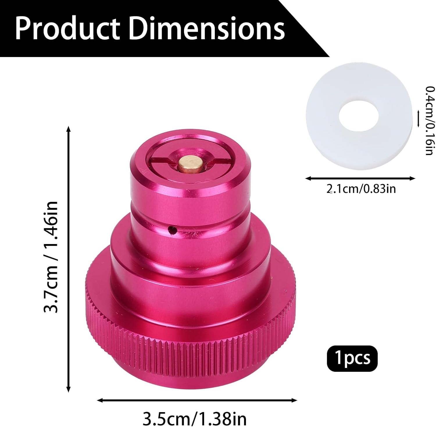 Upgraded CO2 Quick Connect Adapter, Compatible with DUO/Terra/Art Soda Maker Machine Valve Refill Cylinders Tanks Parts Accessory with TR21-4 Male Thread (Pink)