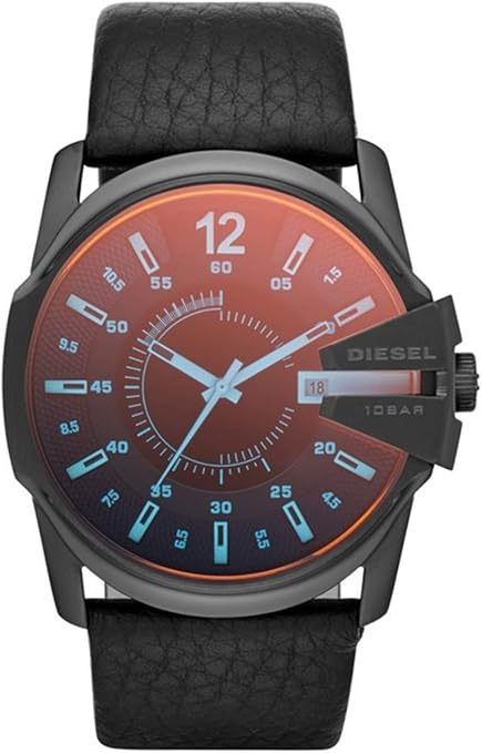 Amazon.com: Diesel Men's Master Chief Quartz Leather Three-Hand Watch,  Color: Black/Red Dial (Model: DZ1657) : Diesel: Clothing, Shoes \u0026 Jewelry