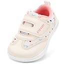 STQ KIDS Toddler Wide Toe Box Shoes Boys Girls Barefoot Sneakers, Beige White, 5 Wide Toddler gallery image