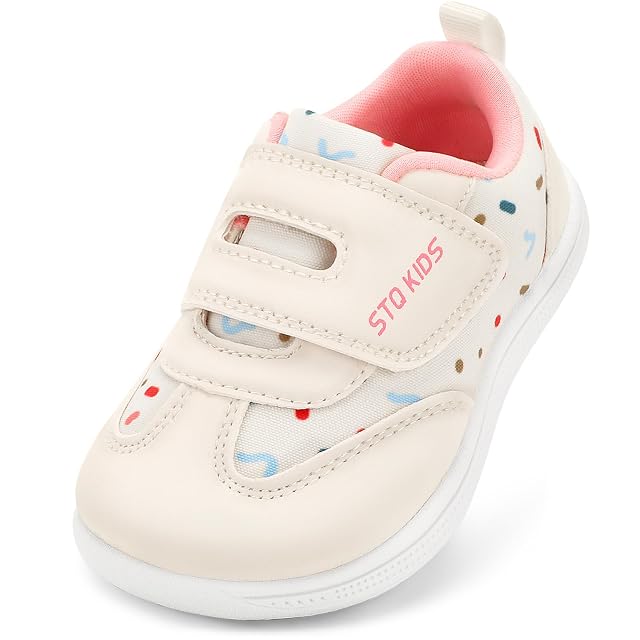 Wide Toe Box Toddler Shoes Zero Drop Boys Girls Barefoot Shoe Non-Slip Little Kids Sneakers for First Walking