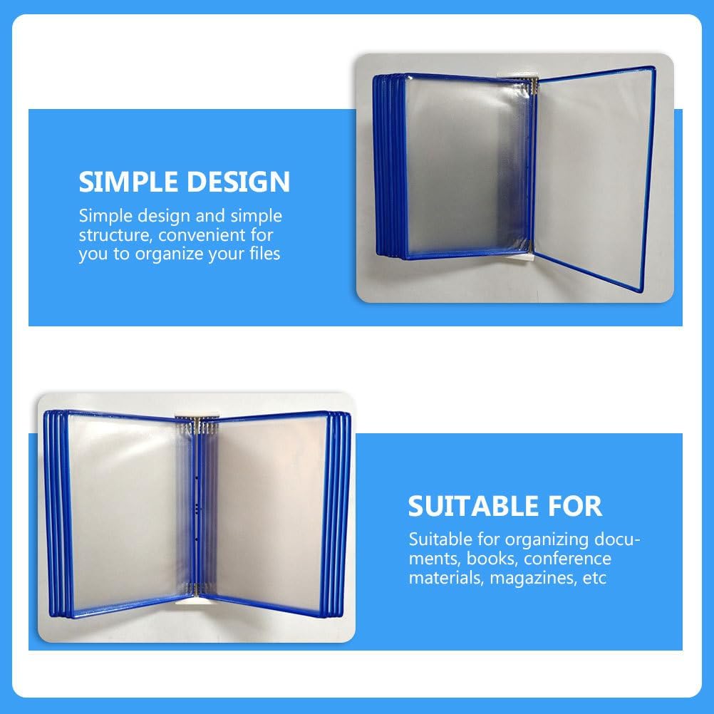 NUOBESTY Wall-Mounted File Organizer 13.77X8.97X3.14 Inch Hanging Folder Rack for Office Home School Document and Magazine Storage