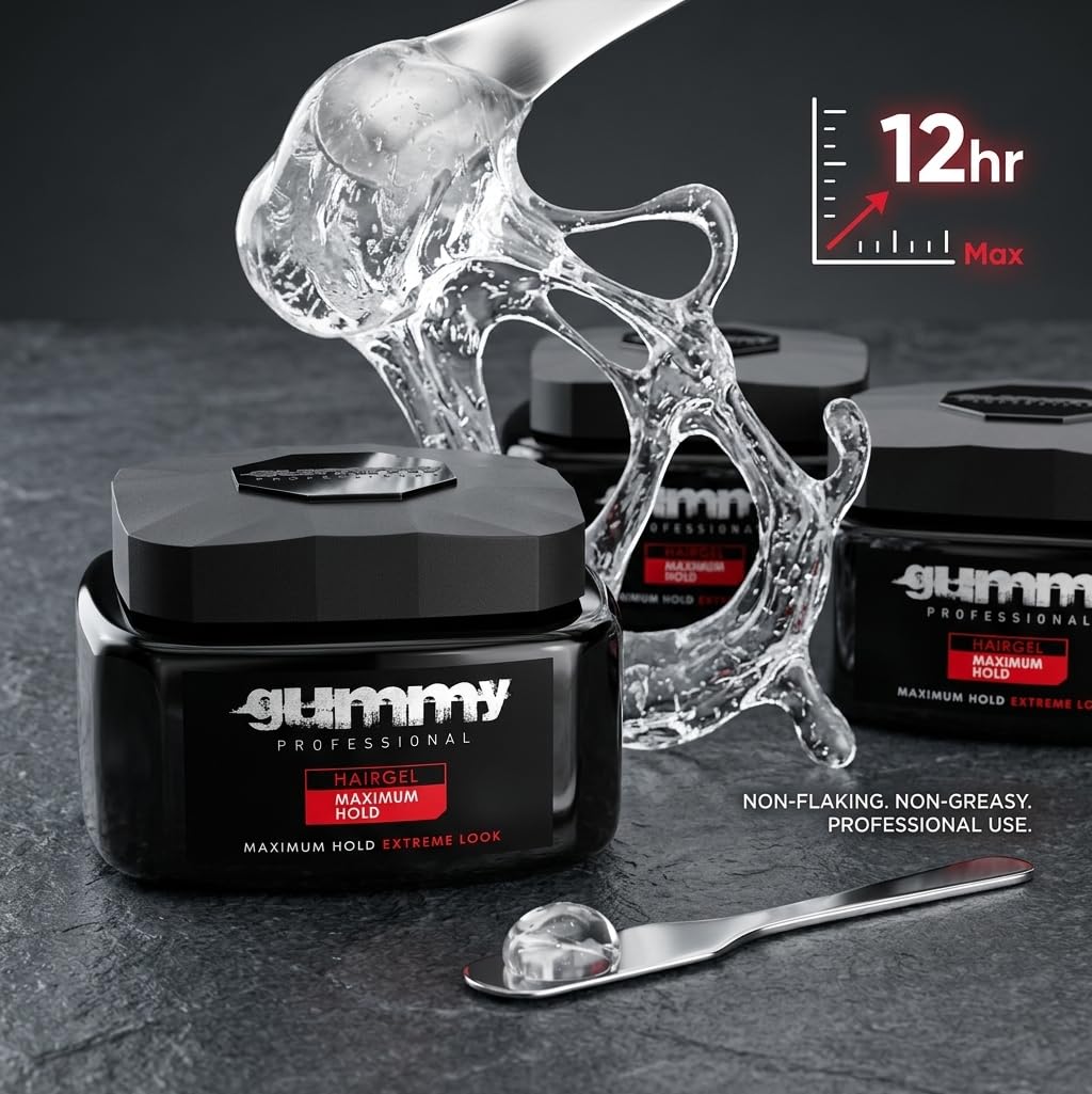 Amazon.com : Gummy Hair Gel Maximum Hold Extreme Look, Alcohol