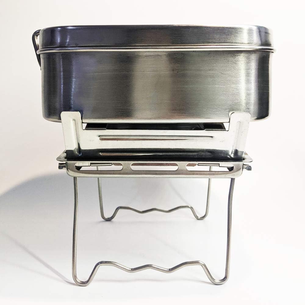 PLAA Type 05 07a SUS304 Military Style Stainless Steel Mess Kit Survival Cookware Set Equipment for Camping 7 in 1