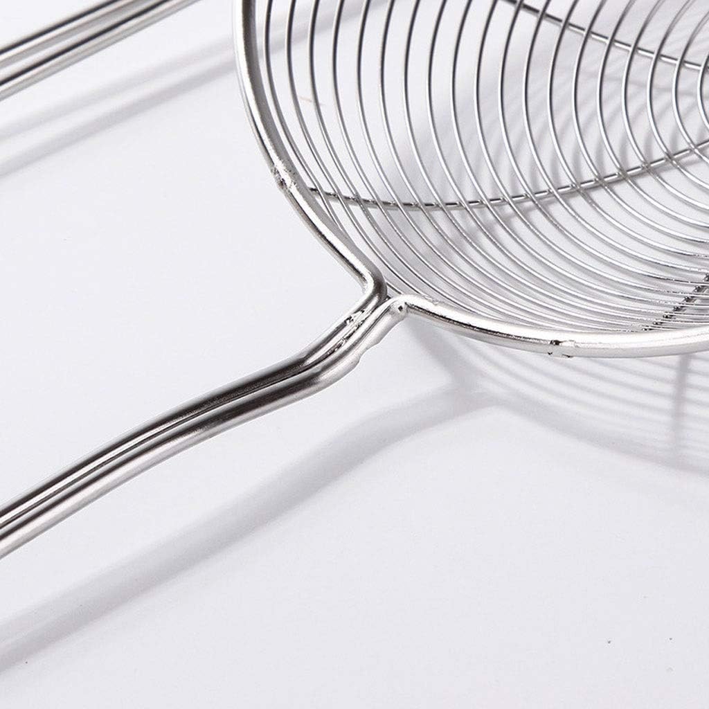 Strainers High Temperature Resistant Stainless Steel Mesh Colander with Long Handle Kitchen Cooking Tools Strainer Set (Size : 18cm) ()