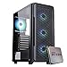 EMCA4 Computer Gaming PC Assemblato Ryzen 5 5500 - RTX 4060 8GB - M.2 1TB nvme - Ram 16GB DDR4 3200Mhz - ARGB - Windows 11