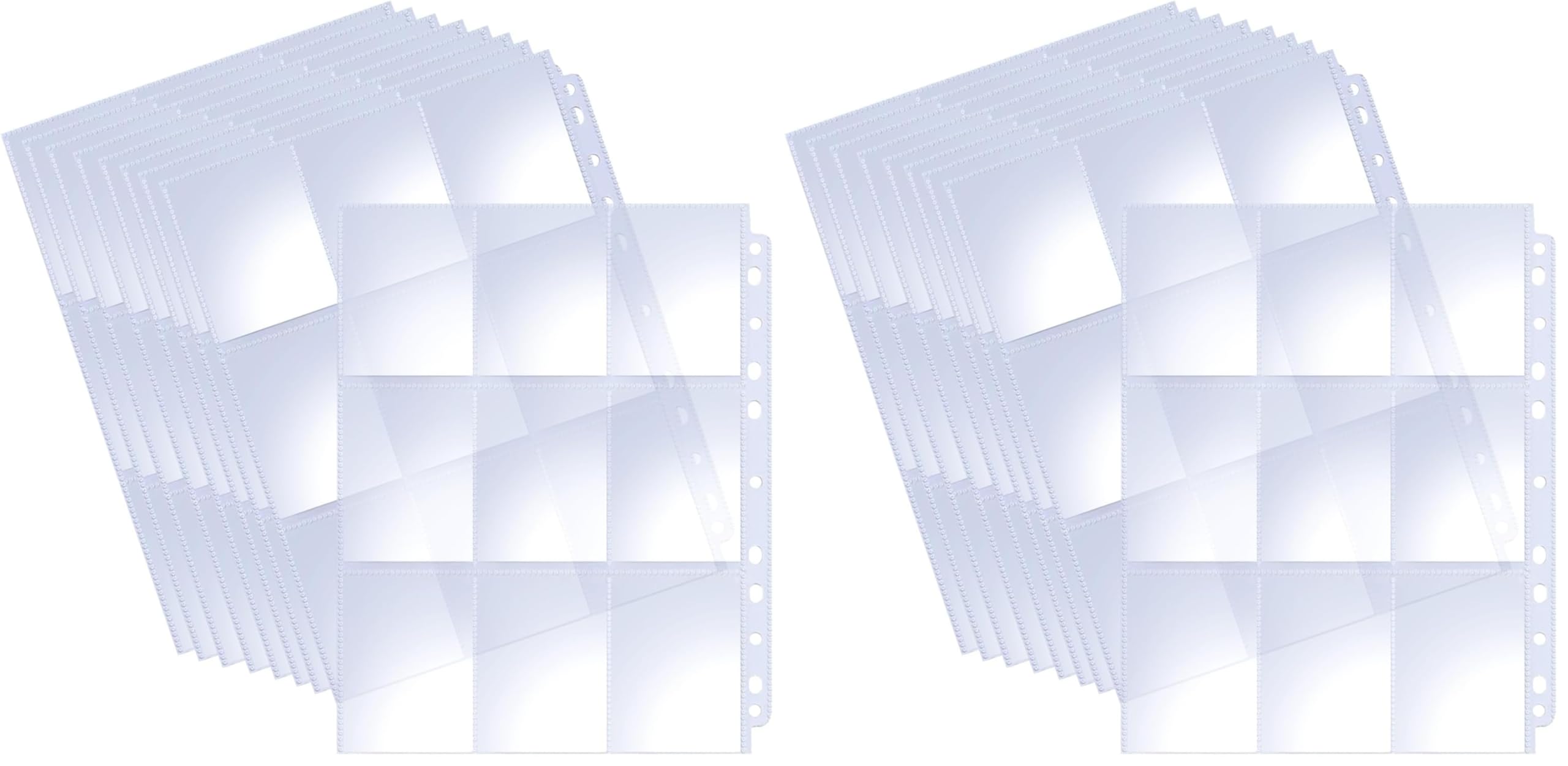 Oderra 648 Sammelkarten Hüllen, 36 Seiten Pockets Sammelkarten, Taschen auf beiden Seiten, Pokemon hüllen für Sammelkartenspiele, Transparent Leere Sammelalbum (Packung mit 2)