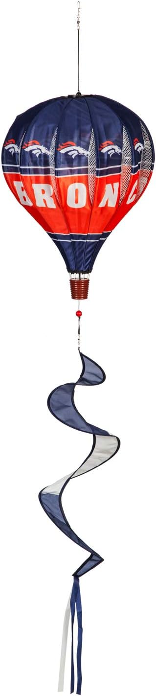 Team Sports America NFL Denver Broncos Stunning Outdoor Balloon Spinner - 12" Long x 12" Wide x 55" High