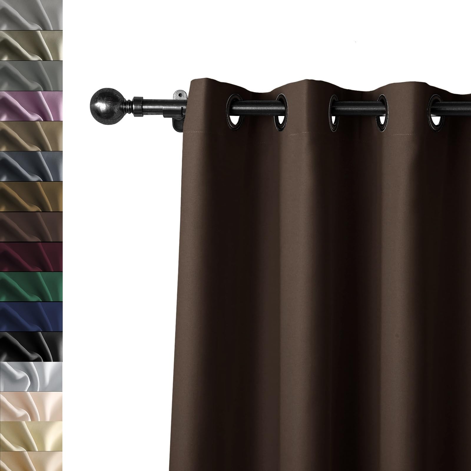 Amazon｜カーテン 2枚セット 遮光カーテン 250 x 190 cm しっかり厚手