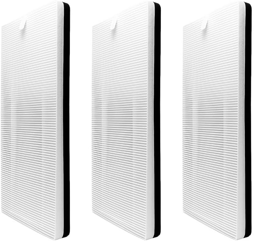 Nispira True HEPA Filter Replacement Compatible with Membrane Solutions MS18 Air Purifier Tower 3 Pack