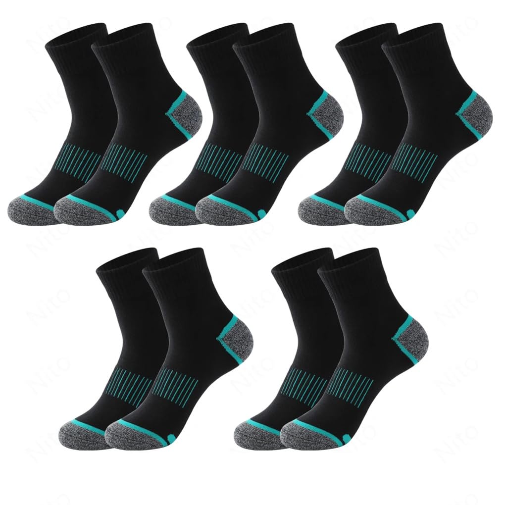 Dninmim 5 pares/lote Calcetines de hombre Casual Transpirable Run Deportes Calcetines Invierno Negro Algodón Calcetines