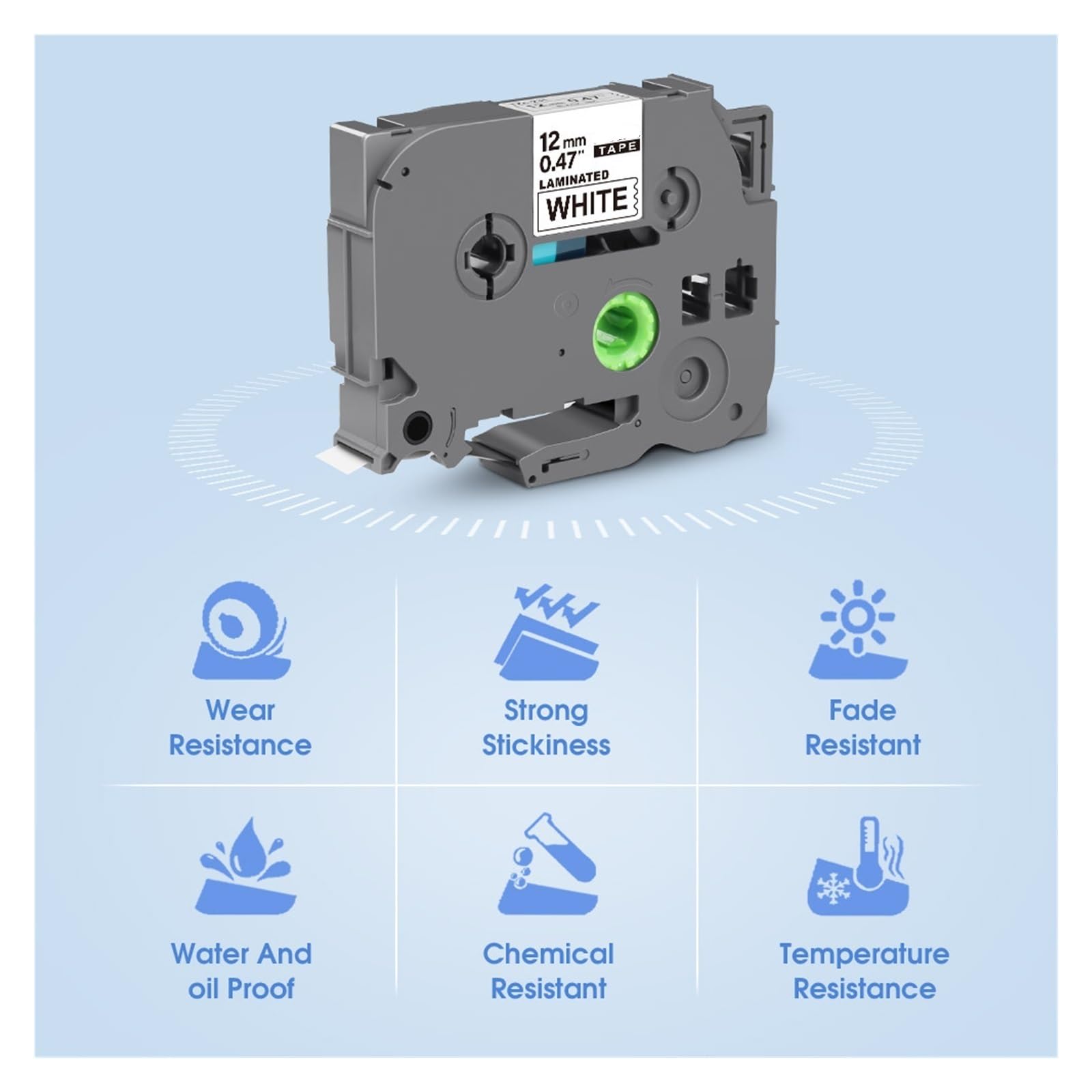 Nastro da 10 pezzi compatibile con Brother TZe261 TZ261 P-touch