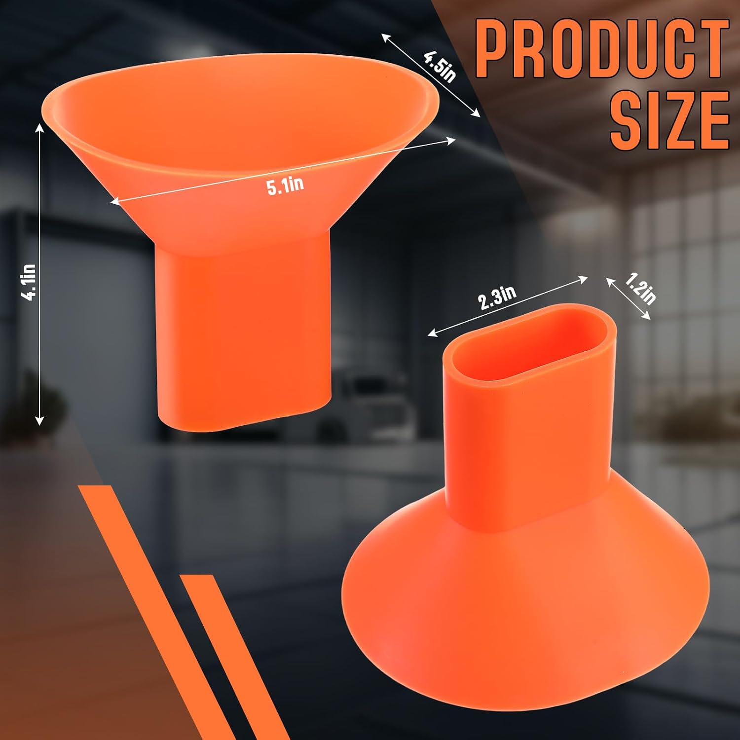 AceOrbit 2 Pcs Flexible UTV Oil Funnel Foldable Silicone Oil Drain Change Funnel for Automotive, Cars, ATVs, Motorcycles, Boats and Trucks