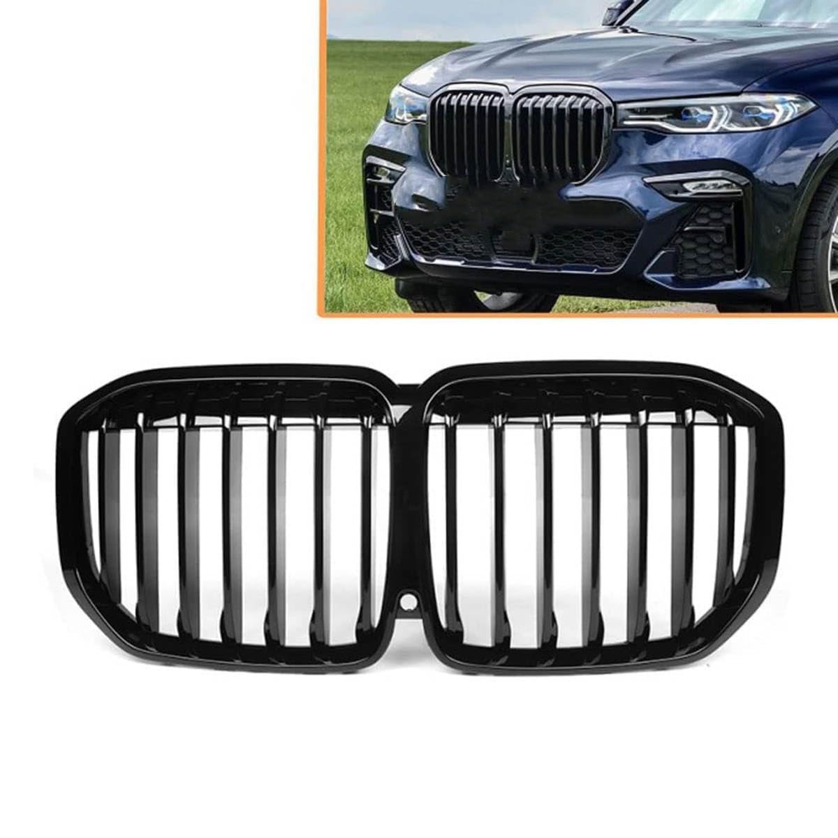 Calandre avant pour BMW X7 G07 2019-2023 grille de pare-chocs de remplacement noir