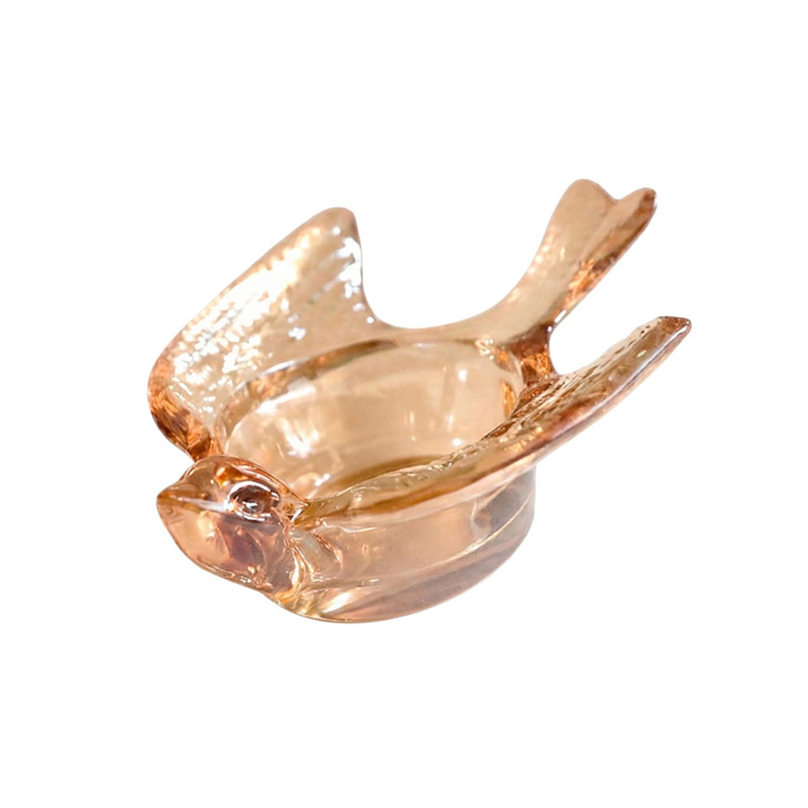 Tsophreniq Clear Glass Votive Holders, Brid Tealight Holders for Table Centerpieces Decorative Candlestick Tealight