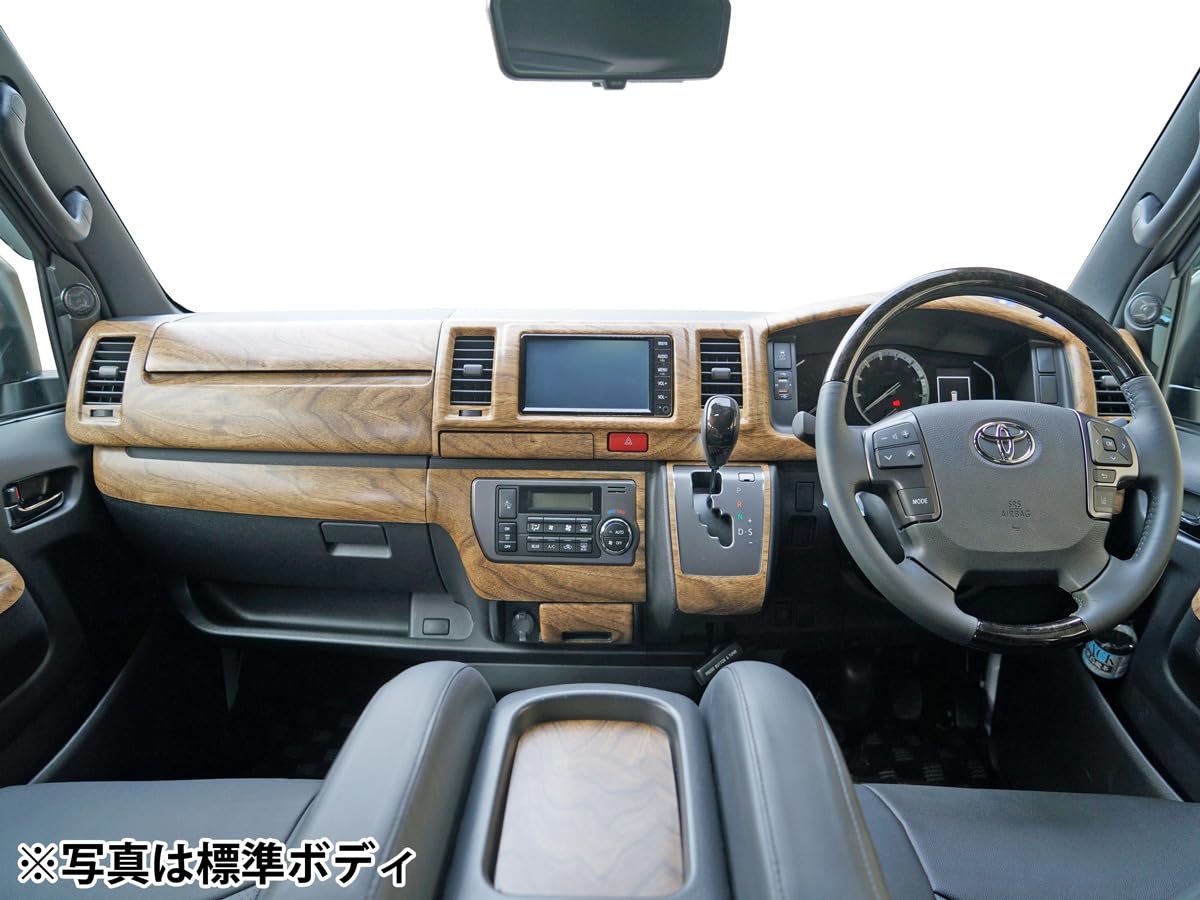 ハイエース200系ワイドボディスーパーGL用インテリアパネル21P ナチュラル Amazon | TRISTAR'S [ハイエース 200系 4型～8型 スーパーGL ワイド
