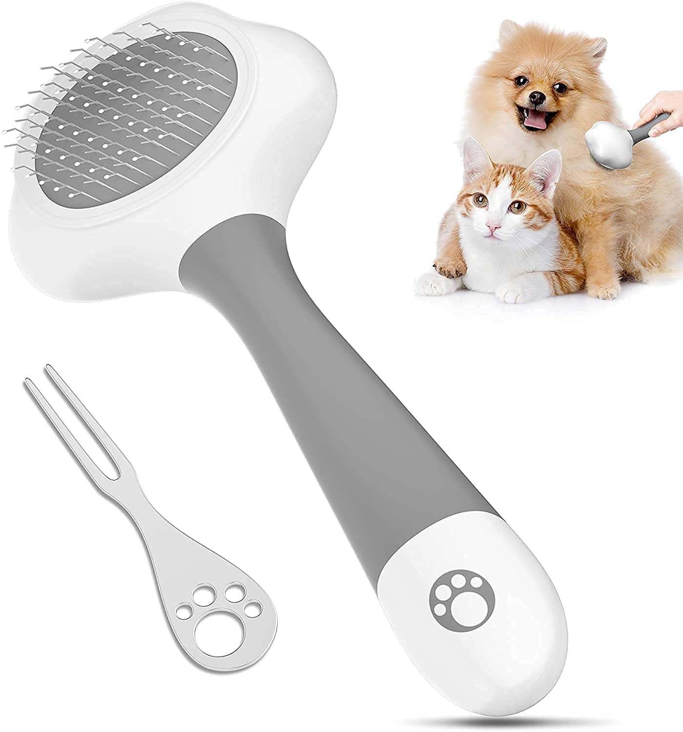 LAIKA Cat Grooming Brush for Shedding, Cat Brush for Long Haired & Short Haired Cats, Cat Slicker Brush to Remove Tangles Dead Undercoat…