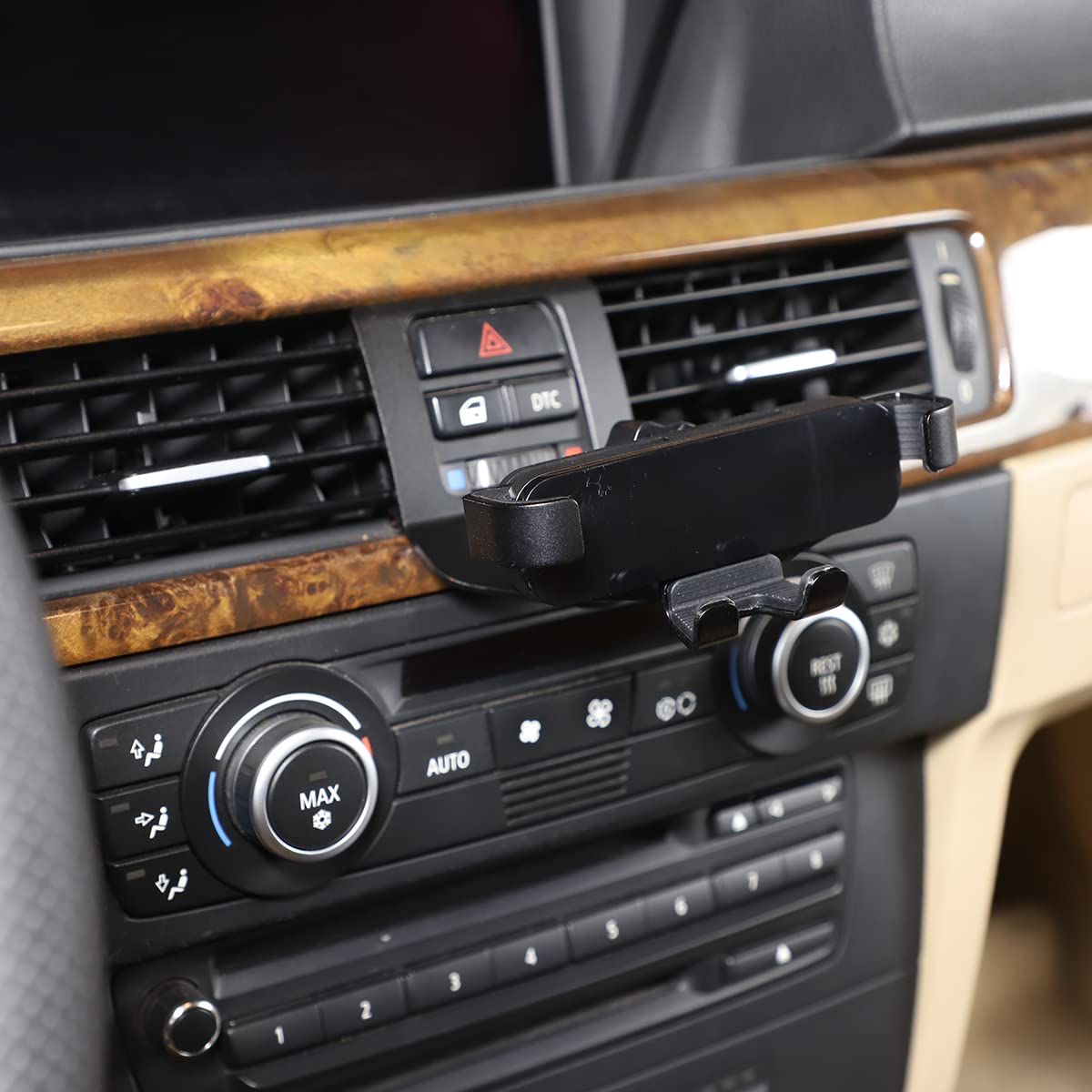 YANER Support de téléphone portable en alliage d'aluminium pour console centrale de voiture pour BMW Série 3 E90 E92 2005–2012 Accessoires de voiture