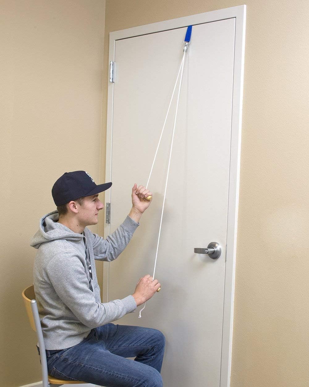 RangeMaster Over the Door Shoulder Pulley │ Physical Therapy Shoulder Tool │ Helps Enhance Range of Motion for Shoulder Pain and Surgery Recovery │ Web Strap Attachment : Health & Household