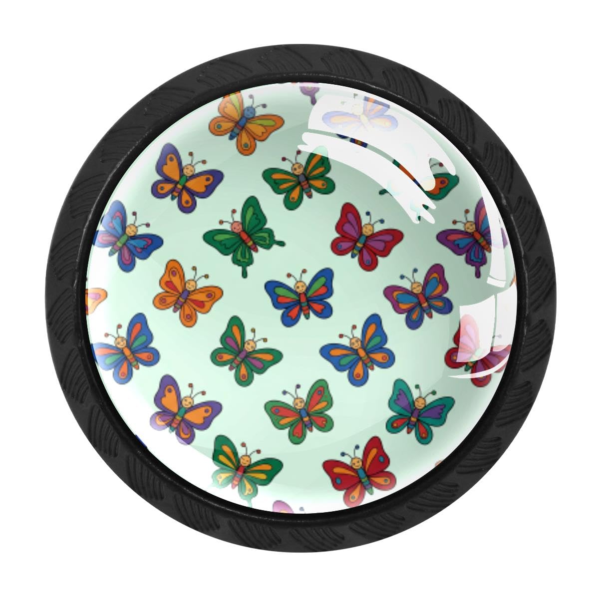 HEOEH 4 PCS Kitchen Cabinet Knobs, Butterfly Drawer Knobs Dresser Handles