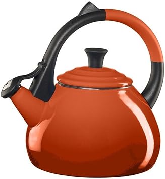 Le Creuset Enamel On Steel Oolong Tea Kettle, 1.6 qt., Flame