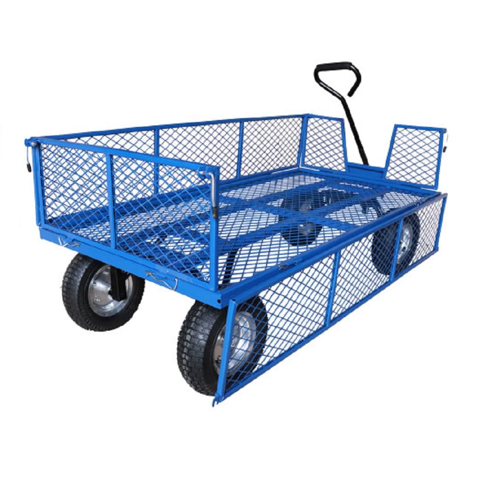 B&Q -  Heavy Duty Industrial Platform TruckMesh Sides & BasePneumatic Wheels500Kg Capacity