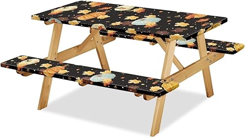 Miniatura 7 de Pinecone - Mantel de picnic con diseño de copo de nieve para árbol de Navidad, 3 piezas, resistente a los arañazos, con bolsa de cordón, mesas y