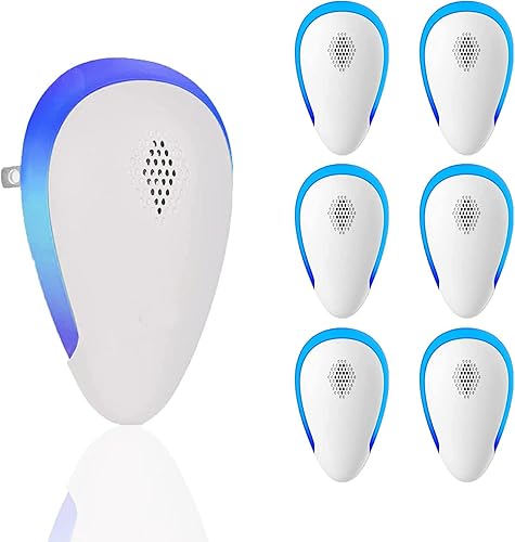 Repelente ultrasónico de plagas paquete de 6 repelente electrónico de plagas para interiores repelente de insectos para control de plagas mosquitos