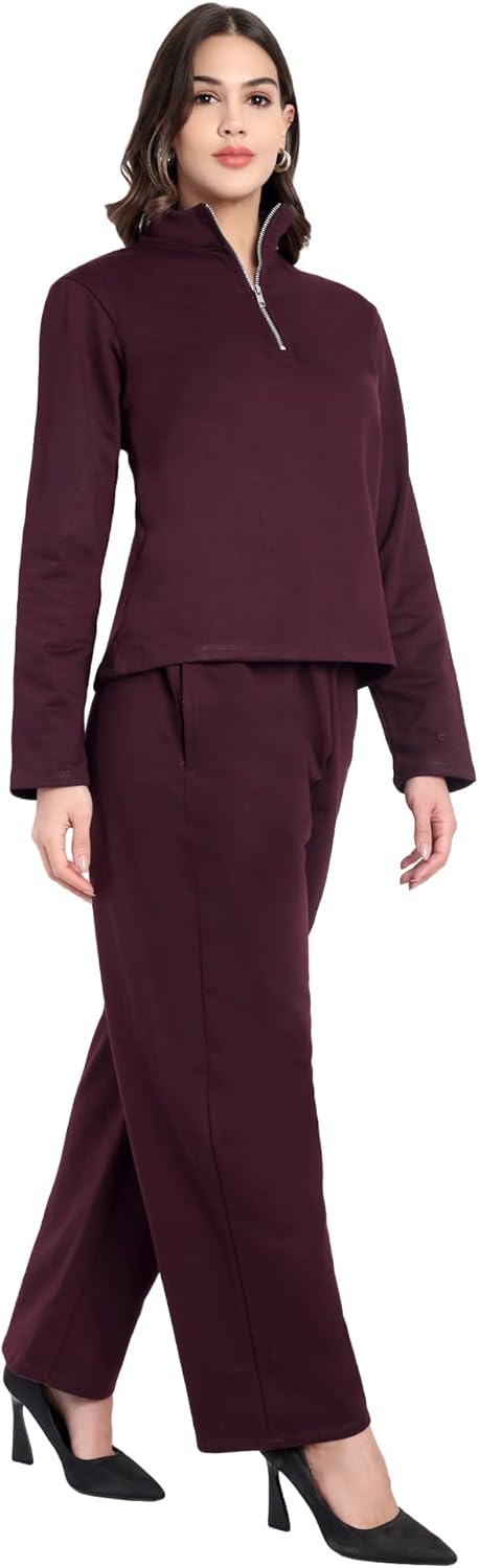 Women Winter Wear Sweatshirt and Pants Set | Cozy Fleece Loungewear | Casual Work From Home, Travel - Image 3