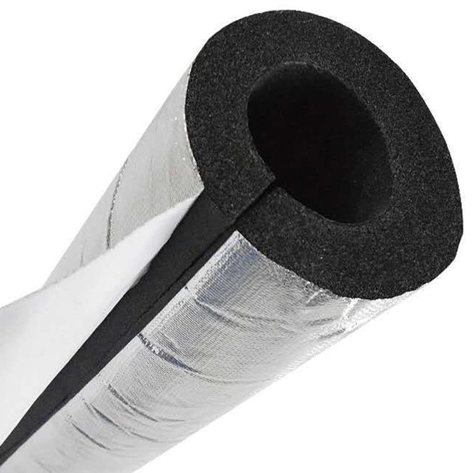 22-114mm Flexible Rohrisolierung, Aluminiumfolien-wärmeisolierungsrohr, Dickes Rohrisolierung Selbstklebend, Wasserdicht/frostschutzmittel, Dicke 20/30mm (Color : 30mm/1.2in, Size : 114mm/4.5in)