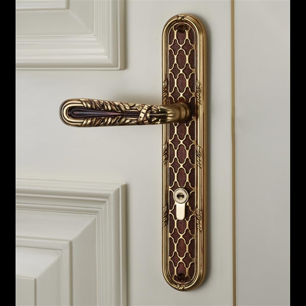 Copper Door Lock Interior Bedroom Silent Copper Solid Wood Room Door Lock Universal Handle