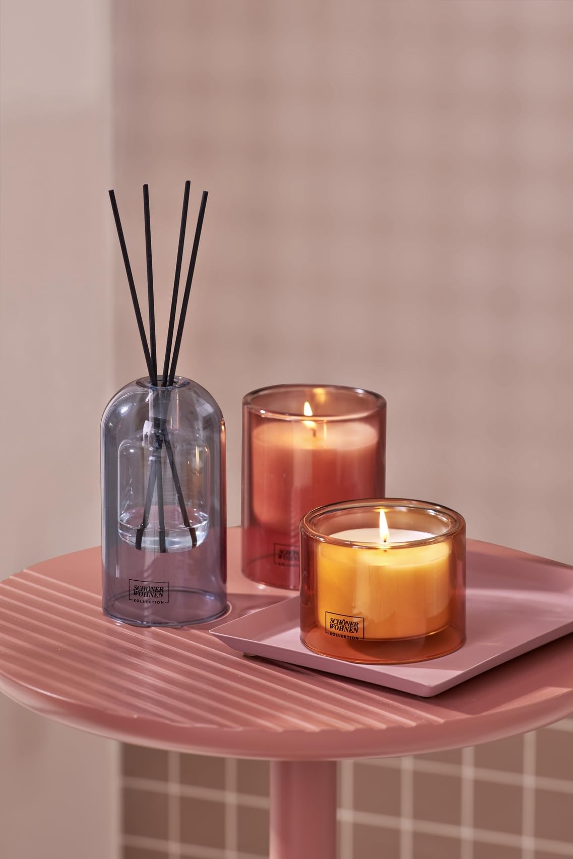 Schöner Wohnen Kollektion Duftkerze Mod. Sandalwood L, 2er Set Warmer, eleganter Duft Weiß