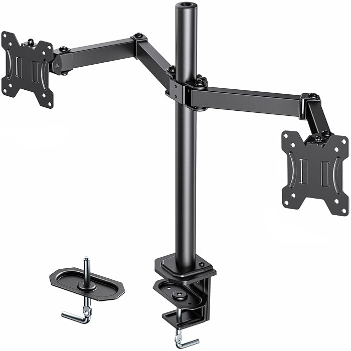Buy HUANUO Dual Monitor Arms Desk Mount for 13 to 27 inch, Heavy Duty