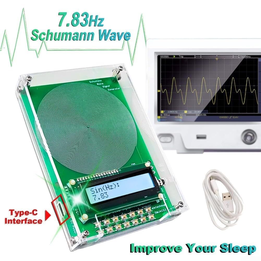 Frequenzgenerator V2 mit einstellbarer Frequenz von 0,1 Hz bis 30 kHz mit SchumannWave Resonanz 7,83 Hz USB- und DC-Stromoptionen für Stressabbau