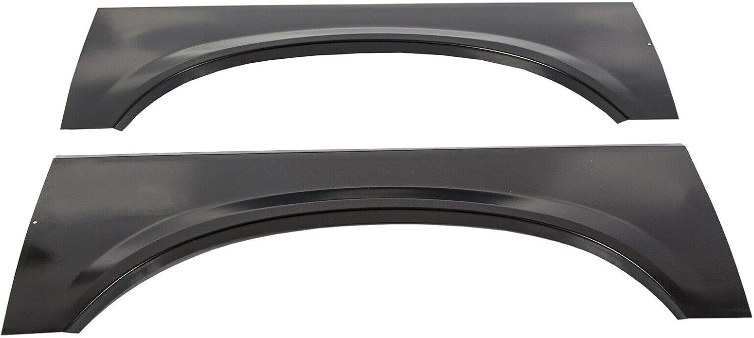 Pair Wheel Arch Repair Patch Panel For Ford F-150 F-250 F-350 Bronco 1987-1996, Black Steel, Upper Truck Body Panel