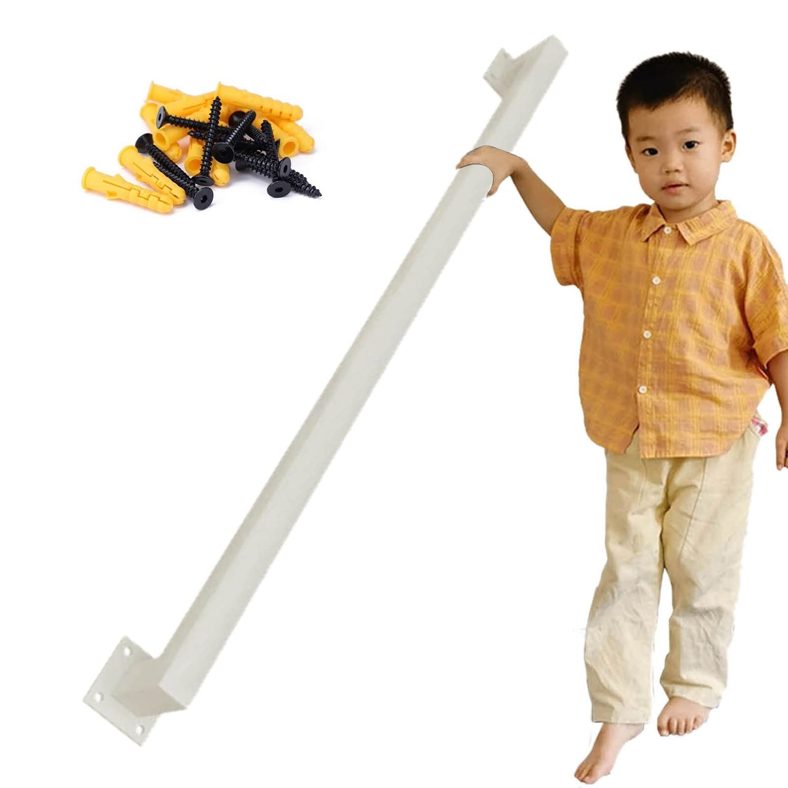 Main courante escalier métal forgé noir avec supports pour rampe intérieure et extérieure