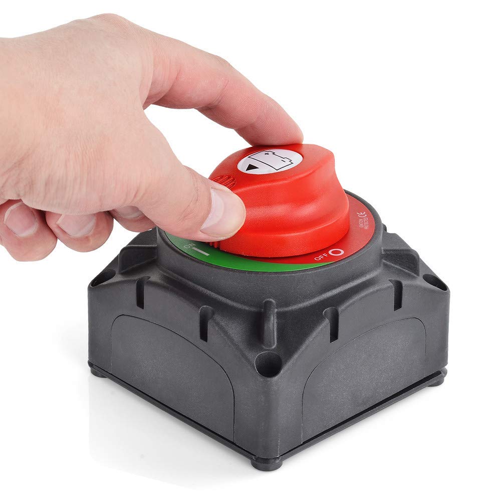 600A 12V-48V High Current Battery Switch for Large Truck Engineering Car Yacht RV ATV UTV ON-Off Switch Battery Disconnect Knob Power Off